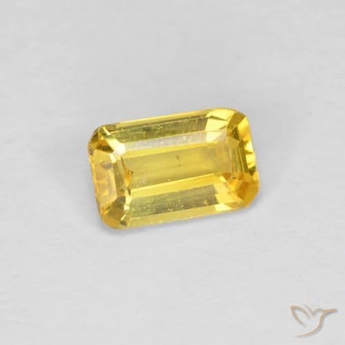 0.34ct Tuscany Yellow Sapphire, Emerald Cut, 4.8x3.1 mm