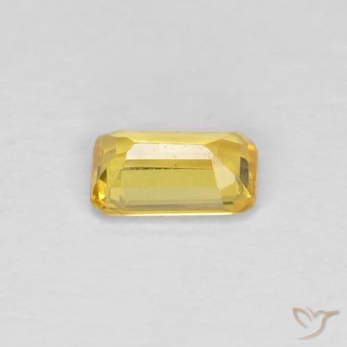 0.34ct Tuscany Yellow Sapphire, Emerald Cut, 4.8x3.1 mm