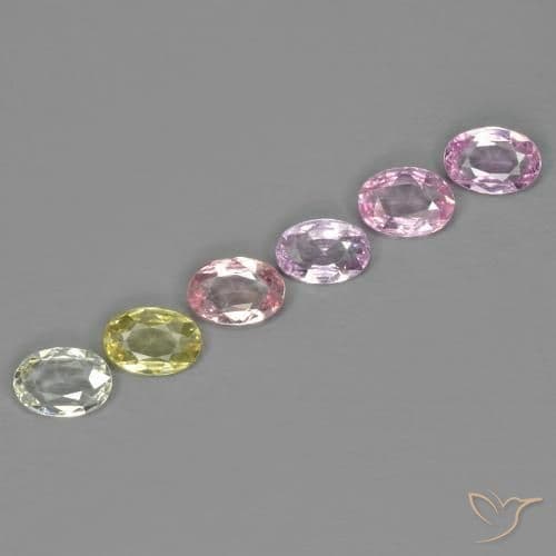 3.24ct Natural Multicolor Sapphire, Oval Cut, 8.8x7.2 mm