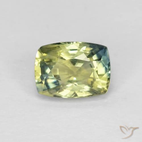 1.18ct Natural Multicolor Sapphire, Cushion Cut, 6.5x4.9 mm