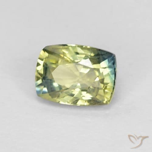 1.18ct Natural Multicolor Sapphire, Cushion Cut, 6.5x4.9 mm