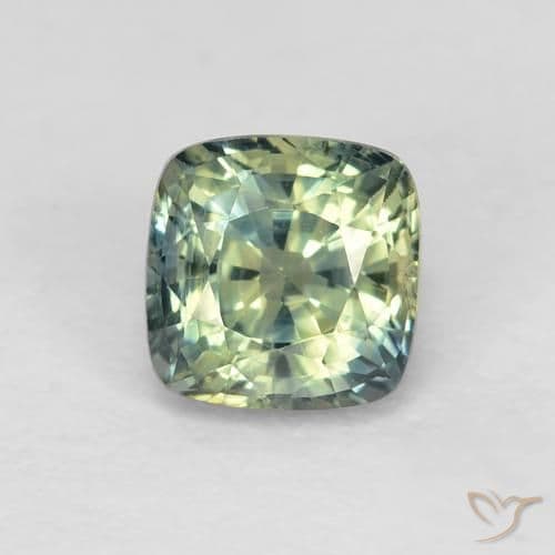 0.98ct Natural Multicolor Sapphire, Cushion Cut, 5x5 mm