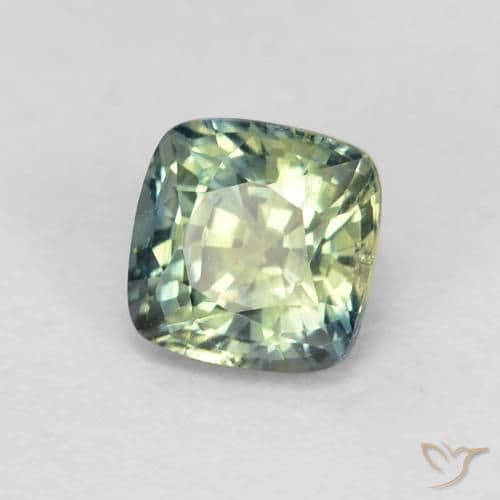 0.98ct Natural Multicolor Sapphire, Cushion Cut, 5x5 mm