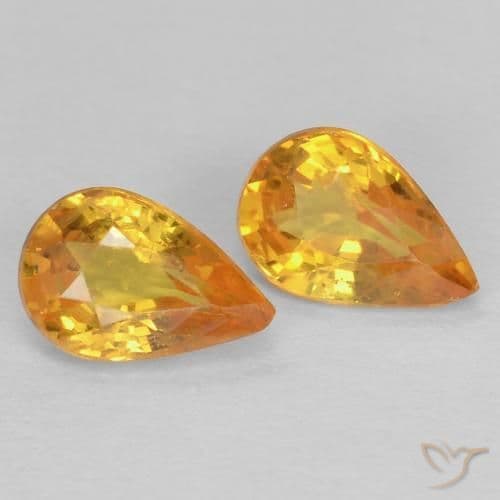 1.09ct Natural Gold Sapphire, Pear Shape, 6.1x4 mm