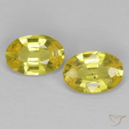 1.01ct Natural Light Yellow Sapphire, Oval Cut, 6.1x4.2 mm