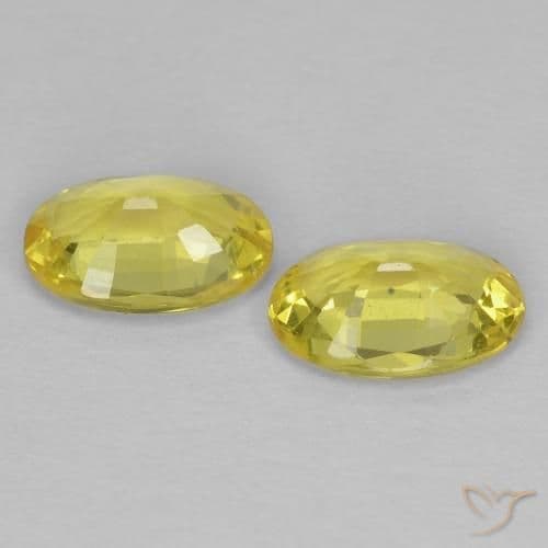 1.01ct Natural Light Yellow Sapphire, Oval Cut, 6.1x4.2 mm