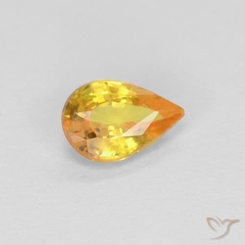 0.45ct Natural Golden Sapphire, Pear Shape, 5.7x3.9 mm