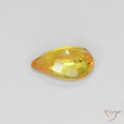 0.45ct Natural Golden Sapphire, Pear Shape, 5.7x3.9 mm