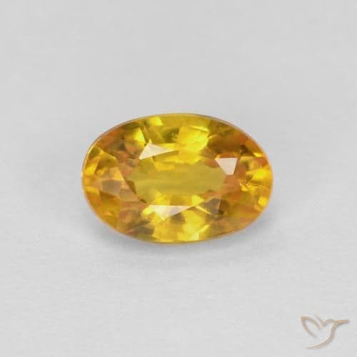0.72ct Natural Golden Sapphire, Oval Cut, 6x4.1 mm