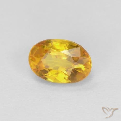 0.72ct Natural Golden Sapphire, Oval Cut, 6x4.1 mm