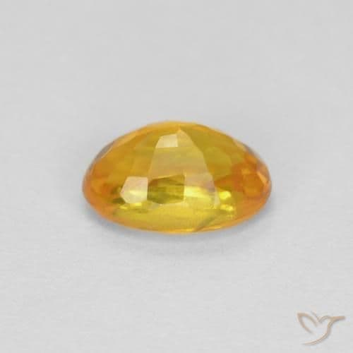0.72ct Natural Golden Sapphire, Oval Cut, 6x4.1 mm