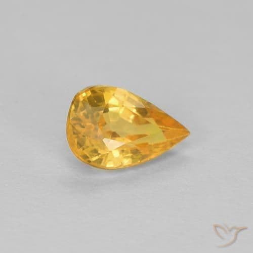 0.47ct Natural Golden Sapphire, Pear Shape, 5.9x3.8 mm