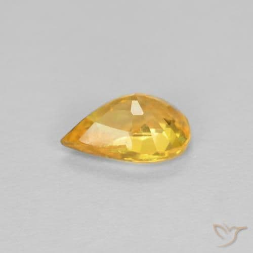 0.47ct Natural Golden Sapphire, Pear Shape, 5.9x3.8 mm
