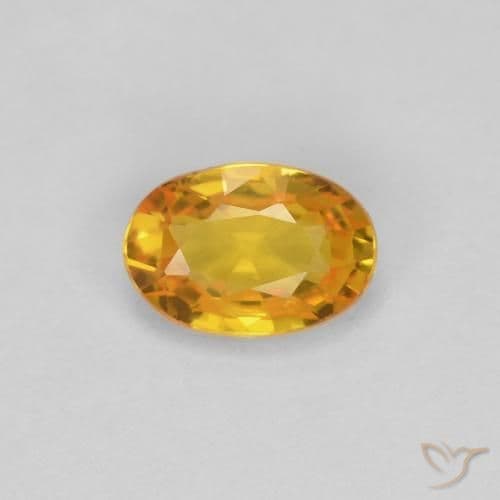 0.55ct Natural Golden Sapphire, Oval Cut, 5.8x4 mm