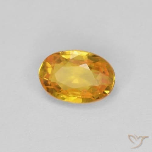 0.55ct Natural Golden Sapphire, Oval Cut, 5.8x4 mm