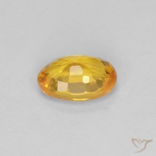 0.55ct Natural Golden Sapphire, Oval Cut, 5.8x4 mm