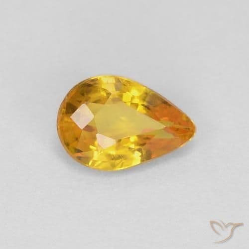 0.48ct Natural Golden Sapphire, Pear Shape, 5.8x3.9 mm