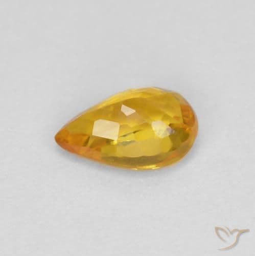 0.48ct Natural Golden Sapphire, Pear Shape, 5.8x3.9 mm