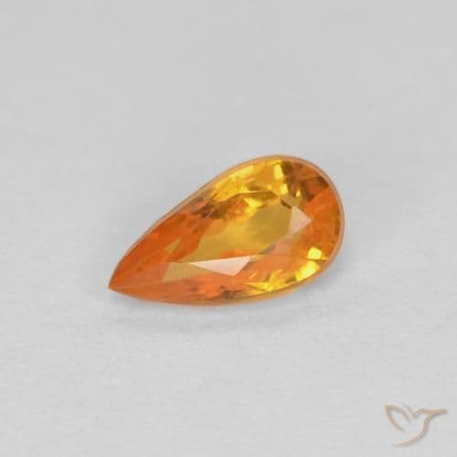 0.36ct Natural Gold Sapphire, Pear Shape, 5.6x3.1 mm
