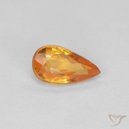 0.36ct Natural Gold Sapphire, Pear Shape, 5.6x3.1 mm