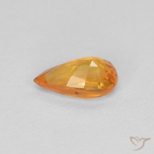 0.36ct Natural Gold Sapphire, Pear Shape, 5.6x3.1 mm