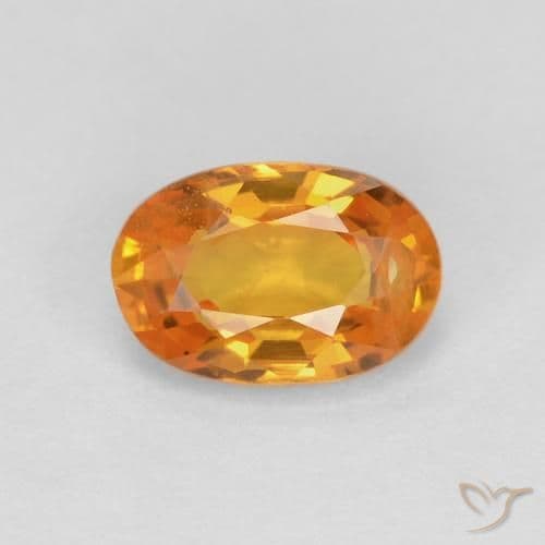 0.60ct Natural Gold Sapphire, Oval Cut, 6.1x4.1 mm