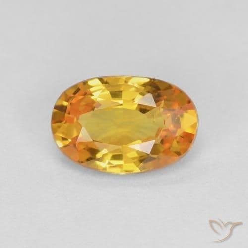 0.60ct Natural Golden Sapphire, Oval Cut, 6.1x4.1 mm