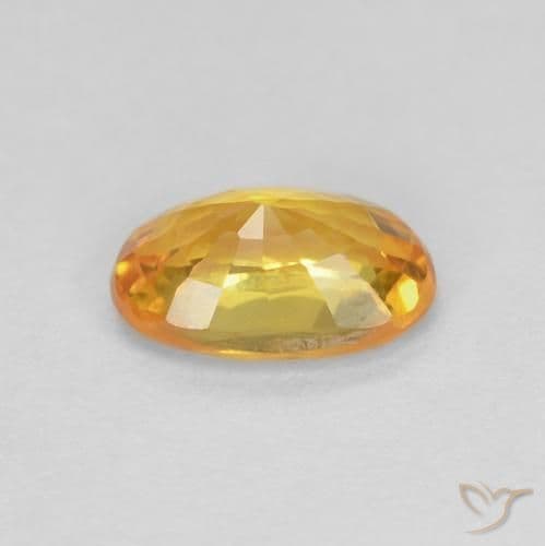 0.60ct Natural Golden Sapphire, Oval Cut, 6.1x4.1 mm