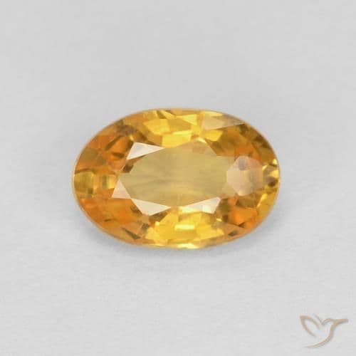 0.55ct Natural Golden Sapphire, Oval Cut, 5.8x4 mm
