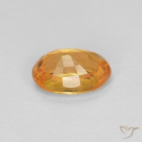 0.62ct Natural Dark Orange-Gold Sapphire, Oval Cut, 5.7x4 mm