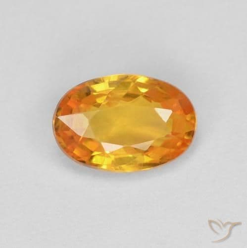 0.60ct Natural Gold Sapphire, Oval Cut, 6.1x4.1 mm