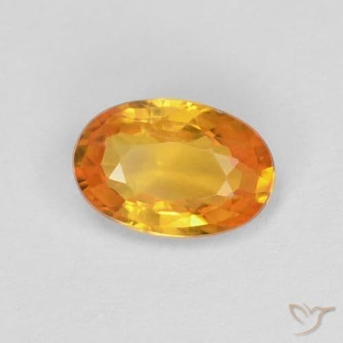 0.60ct Natural Gold Sapphire, Oval Cut, 6.1x4.1 mm