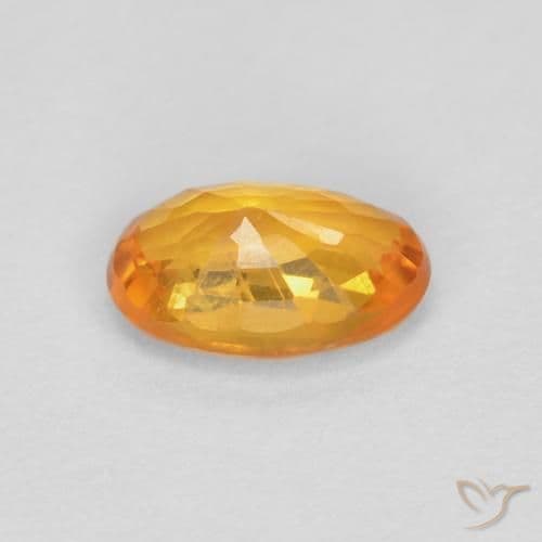 0.60ct Natural Gold Sapphire, Oval Cut, 6.1x4.1 mm