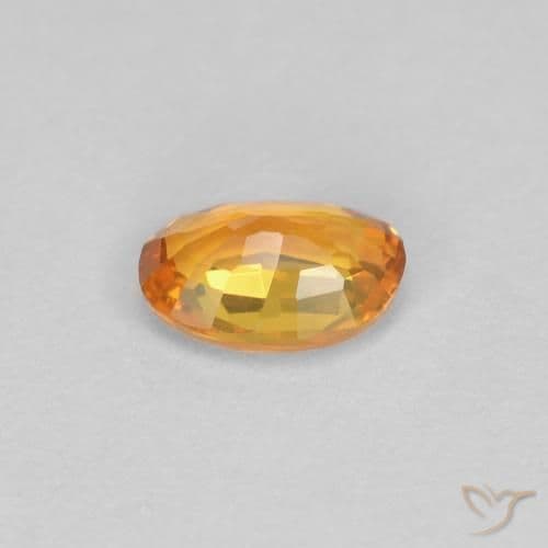 0.43ct Natural Apricot Orange Sapphire, Oval Cut, 5.3x3.9 mm
