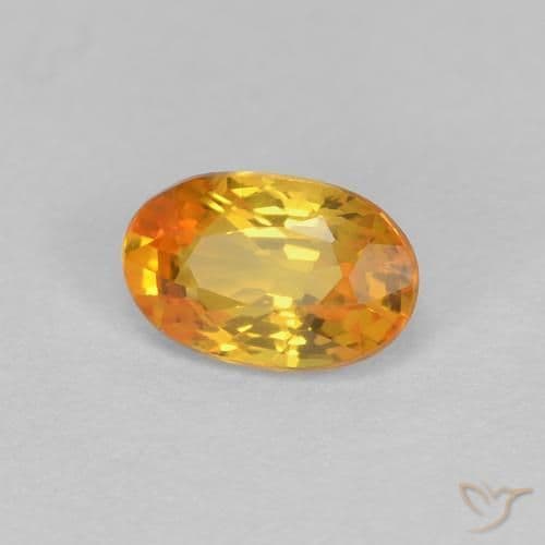 0.61ct Natural Gold Sapphire, Oval Cut, 6x3.9 mm