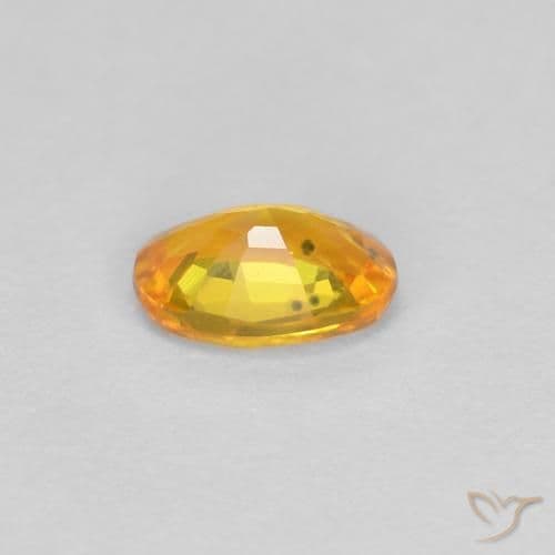 0.43ct Natural Medium Orange Sapphire, Oval Cut, 5.4x3.7 mm