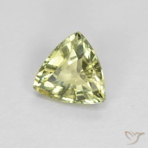 0.65ct Natural Medium Green Sapphire, Trillion, 5.6x5.3 mm