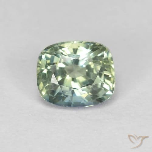 0.71ct Natural Teal Sapphire, Cushion Cut, 4.8x4.8 mm