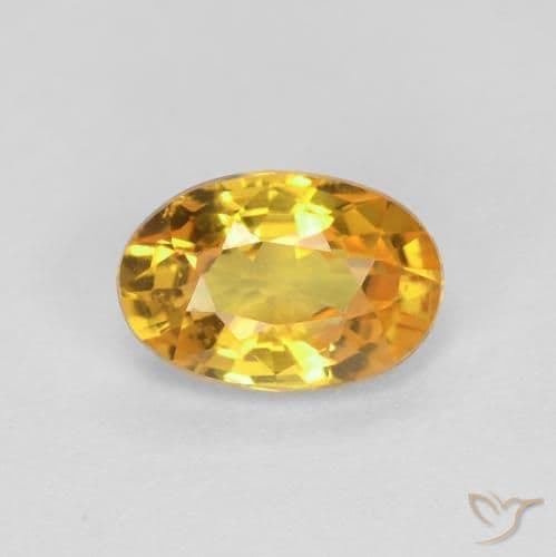 0.60ct Natural Medium Golden Sapphire, Oval Cut, 6x4 mm