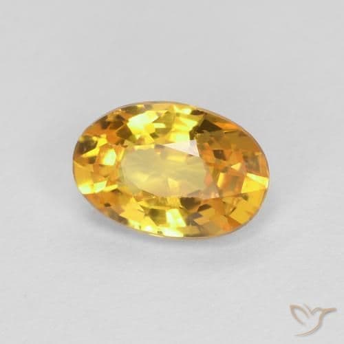 0.60ct Natural Medium Golden Sapphire, Oval Cut, 6x4 mm