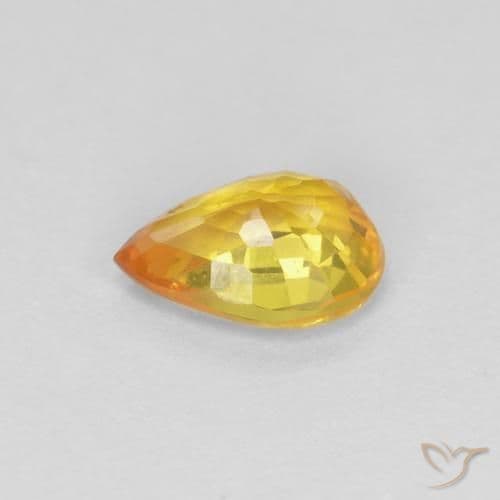 0.52ct Natural Golden Sapphire, Pear Shape, 6x4.2 mm