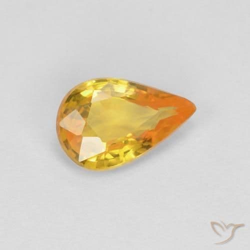 0.45ct Natural Golden Sapphire, Pear Shape, 6.2x4 mm