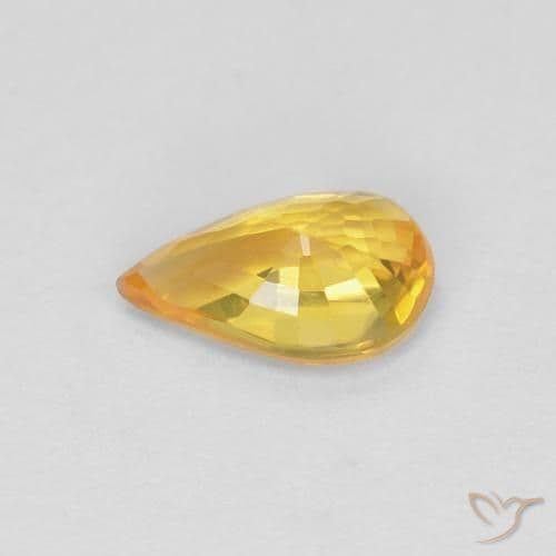 0.45ct Natural Golden Sapphire, Pear Shape, 6.2x4 mm