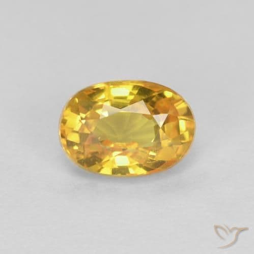 0.34ct Deep Golden Orange Sapphire, Oval Cut, 5.6x4.1 mm