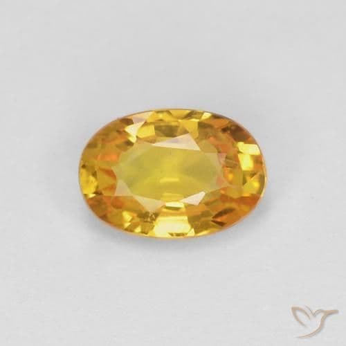 0.60ct Natural Golden Sapphire, Oval Cut, 6x4.1 mm