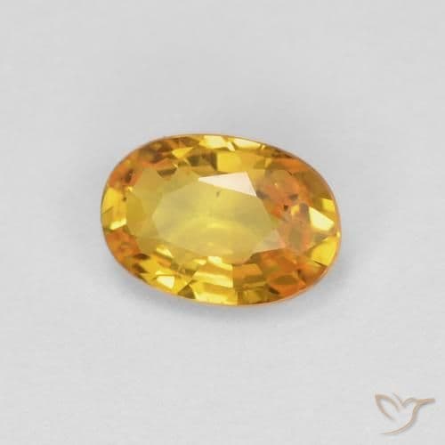 0.60ct Natural Golden Sapphire, Oval Cut, 6x4.1 mm