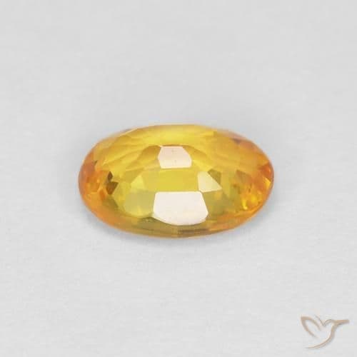 0.60ct Natural Golden Sapphire, Oval Cut, 6x4.1 mm