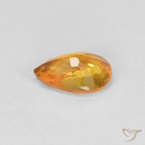 0.51ct Apricot Orange Sapphire, Pear Shape, 5.8x3.9 mm