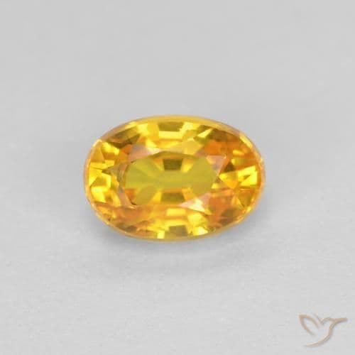 0.73ct Natural Golden Sapphire, Oval Cut, 5.7x3.9 mm