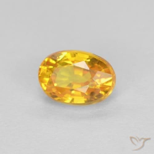 0.73ct Natural Golden Sapphire, Oval Cut, 5.7x3.9 mm